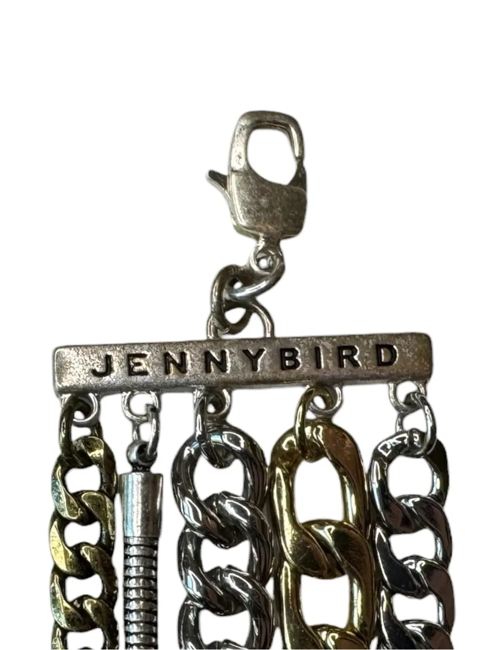Jenny Bird Mixed Metal Multi Chain Statement Bracelet Gold Silver Adjustable